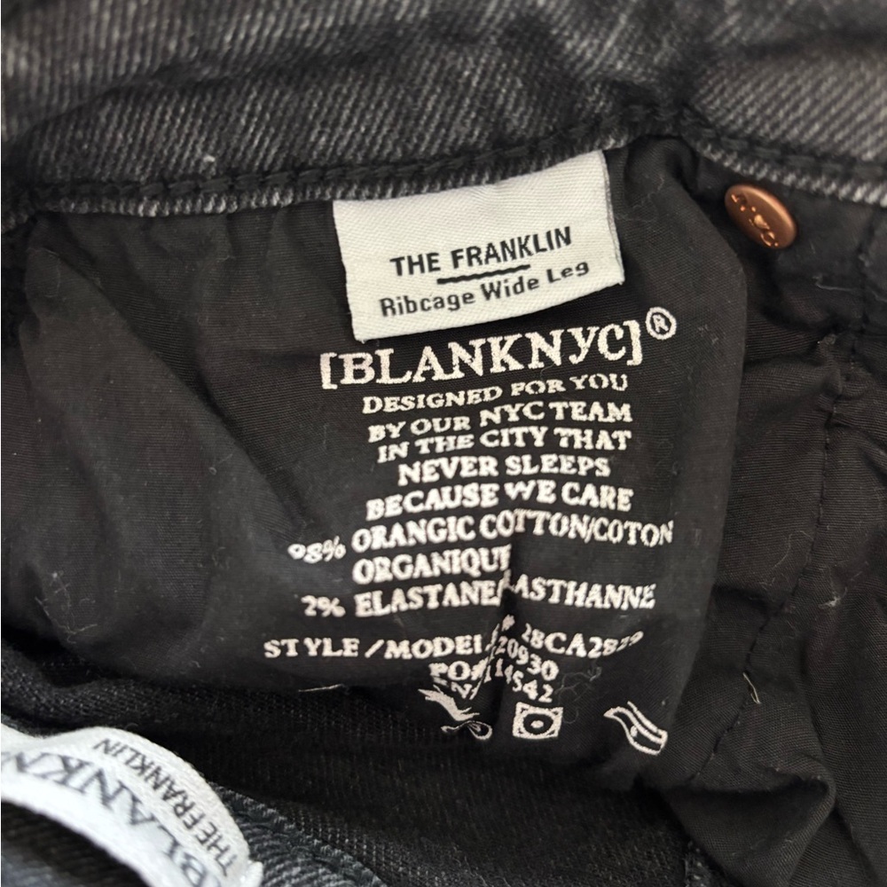 Blank NYC high rise wide leg jeans - Picture 3 of 4